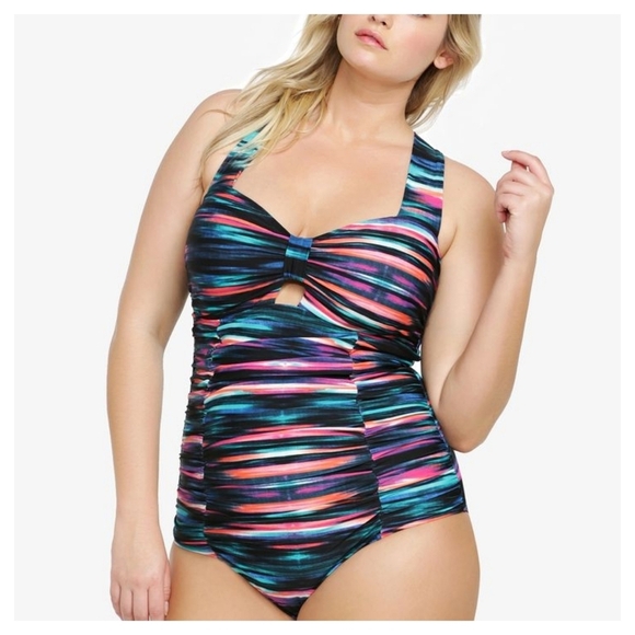 torrid Other - Torrid Multicolor Peekaboo One Piece Swimsuit Size 4